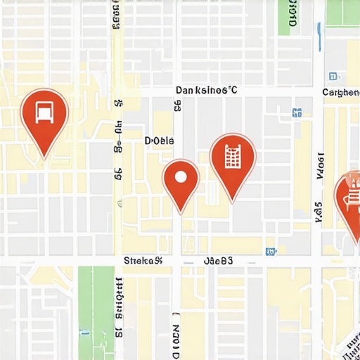 Futuristic digital map showing AI signals for local businesses