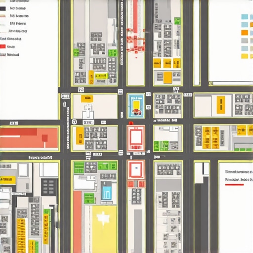 City map with IoT sensors and real-time data visualization for SEO