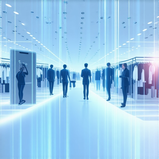 Visualization of sensors, AR, and AI analytics optimizing local business visibility.