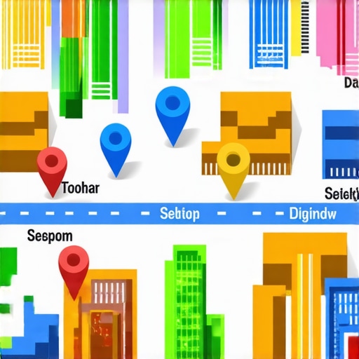 City map with AR markers and traffic analytics demonstrating local engagement