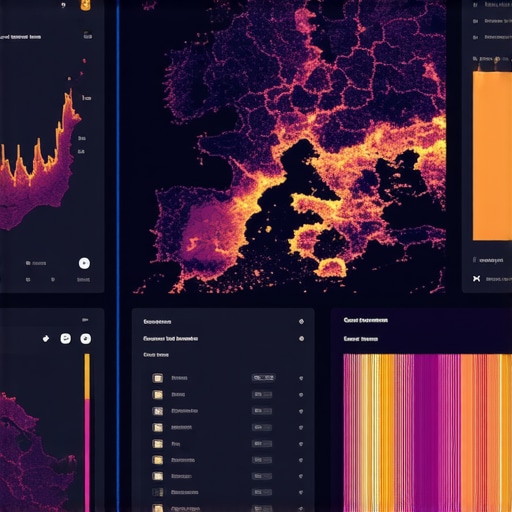 Advanced Geospatial Data Dashboard Dashboard displaying heatmaps and sensor data analysis for local SEO optimization.