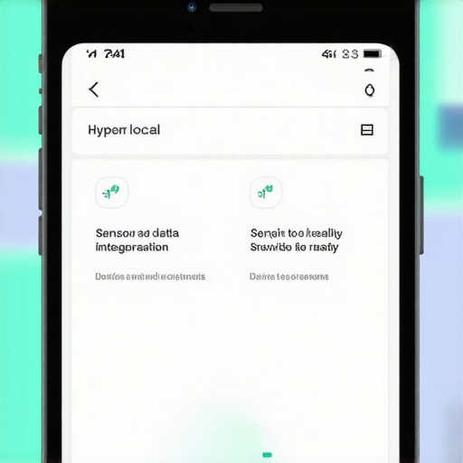 Illustration of local SEO elements such as AR, sensor data, and hyper-local content