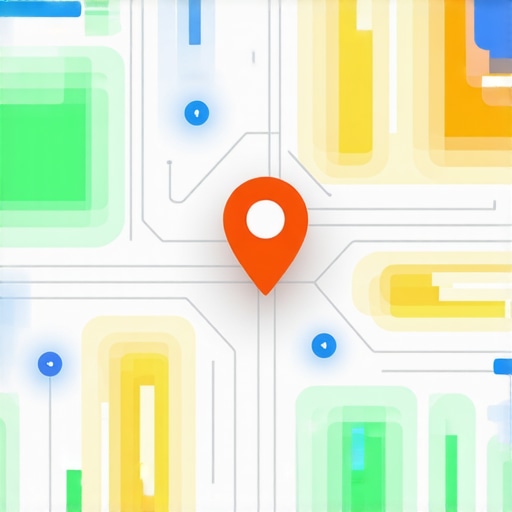 A high-tech digital map displaying AR, sensor data, and entity clusters illustrating future-oriented local search optimization.