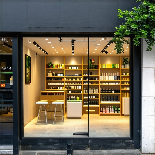 Augmented reality interface displaying a virtual storefront for local business