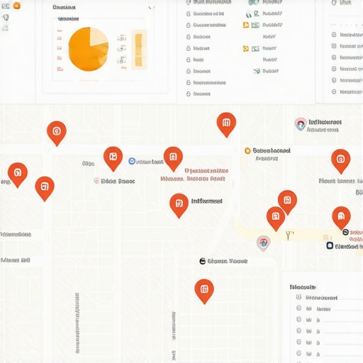 Map showing niche markets with analytics and local influencer icons.